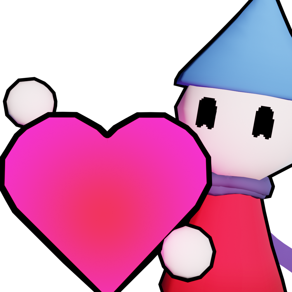 Image of Flute holding a heart to thank you! :>