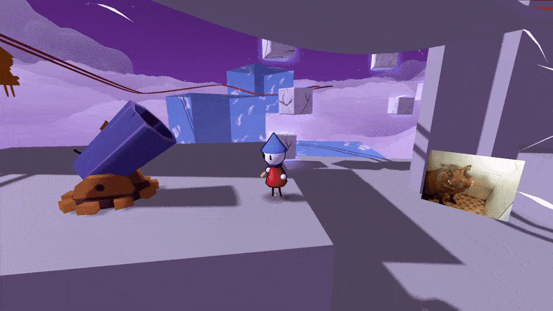 GIF of showing off the cannon