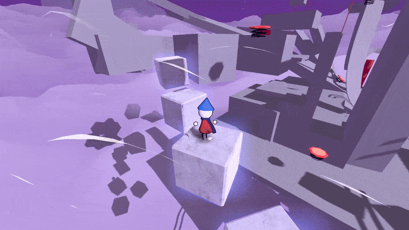 GIF of Marble blocks falling