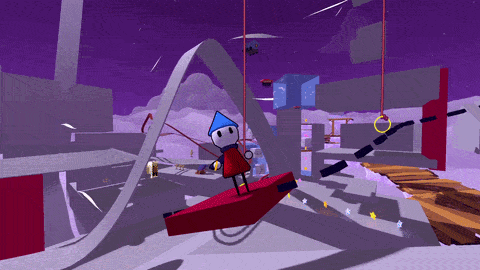 A gif of the moving platforms