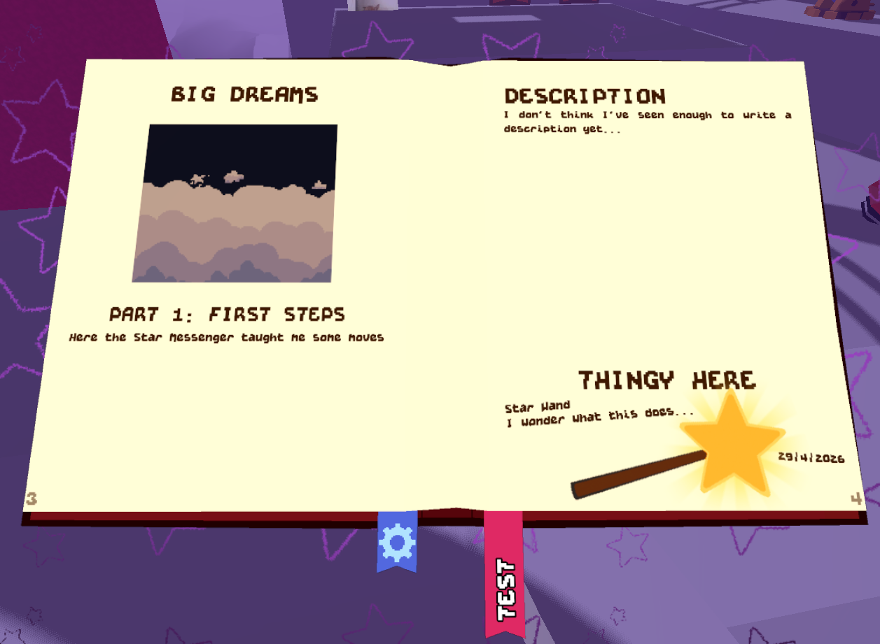 Diary after you complete part 1 of Big Dreams