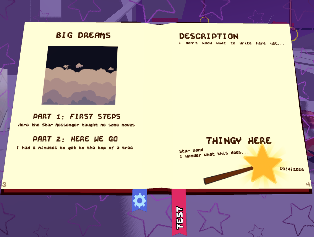 Diary after you complete part 2 of Big Dreams