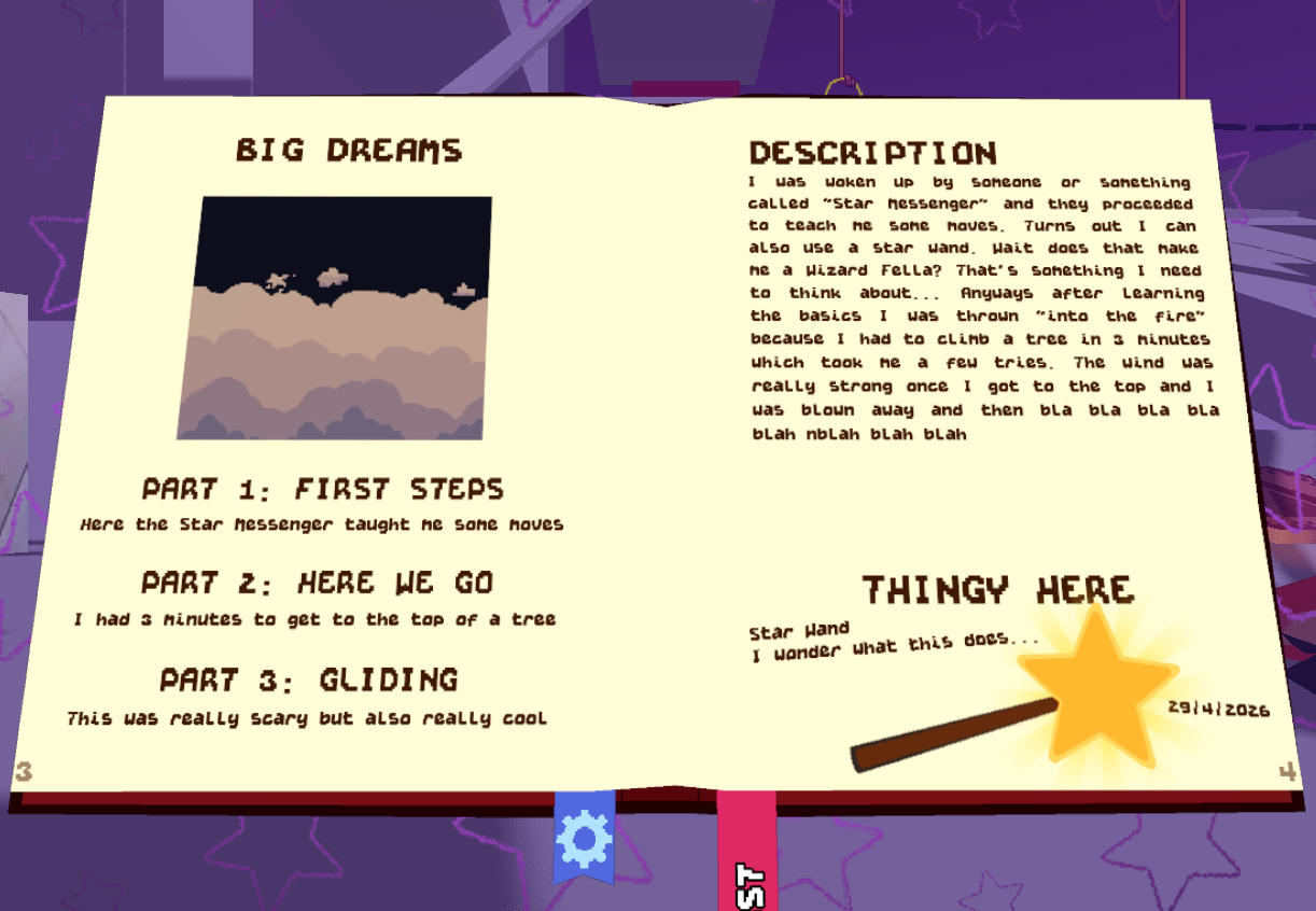 Diary after you complete part 3 of Big Dreams