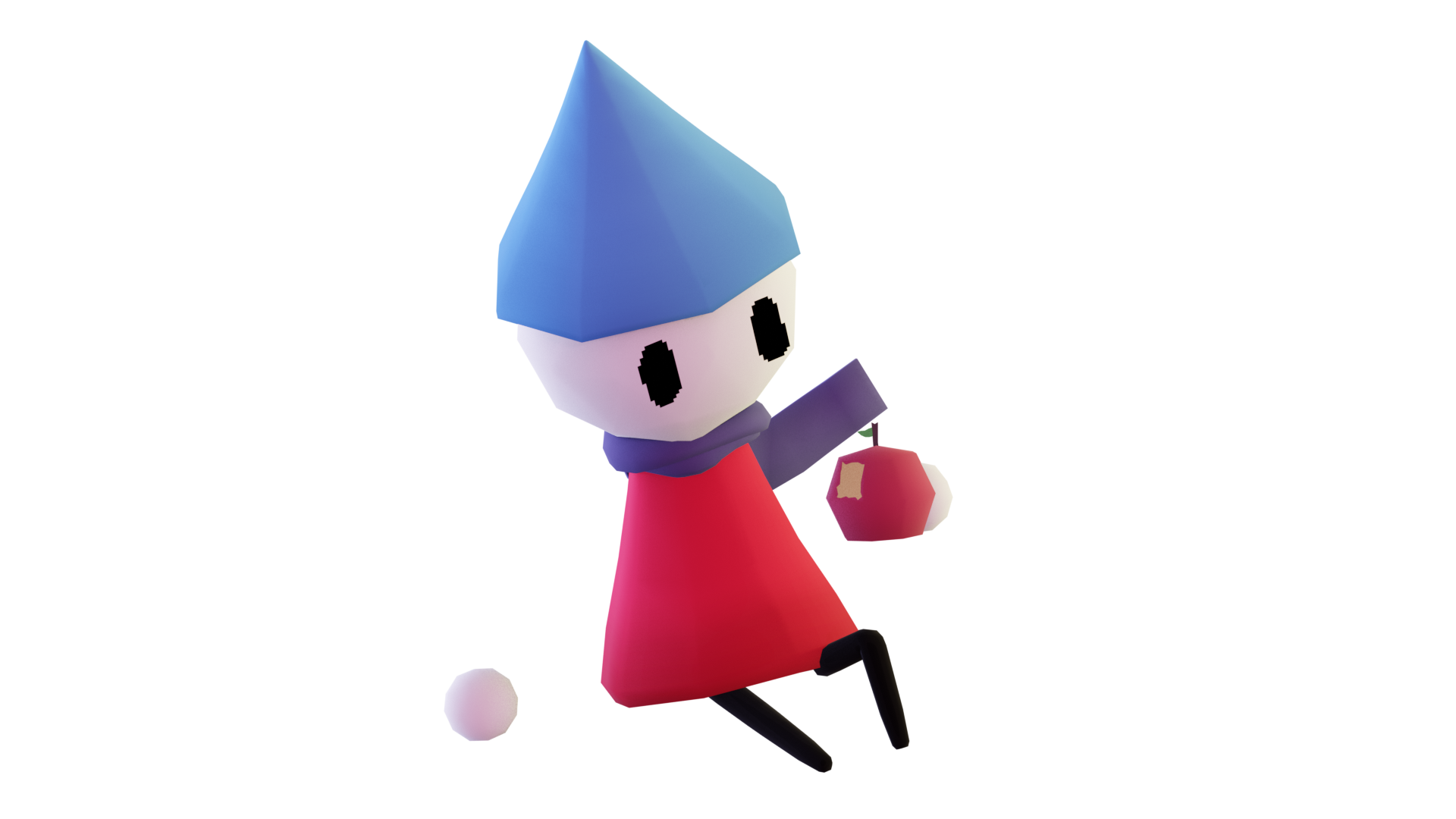 Flute enjoying apple