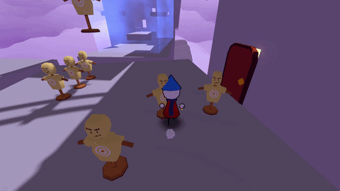 A gif that shows the new Heart UI. When the player takes damage, pieces of the heart fly off.